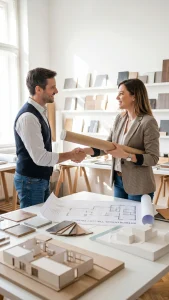 Discutie inainte de colaborare in consultanta pentru design interior